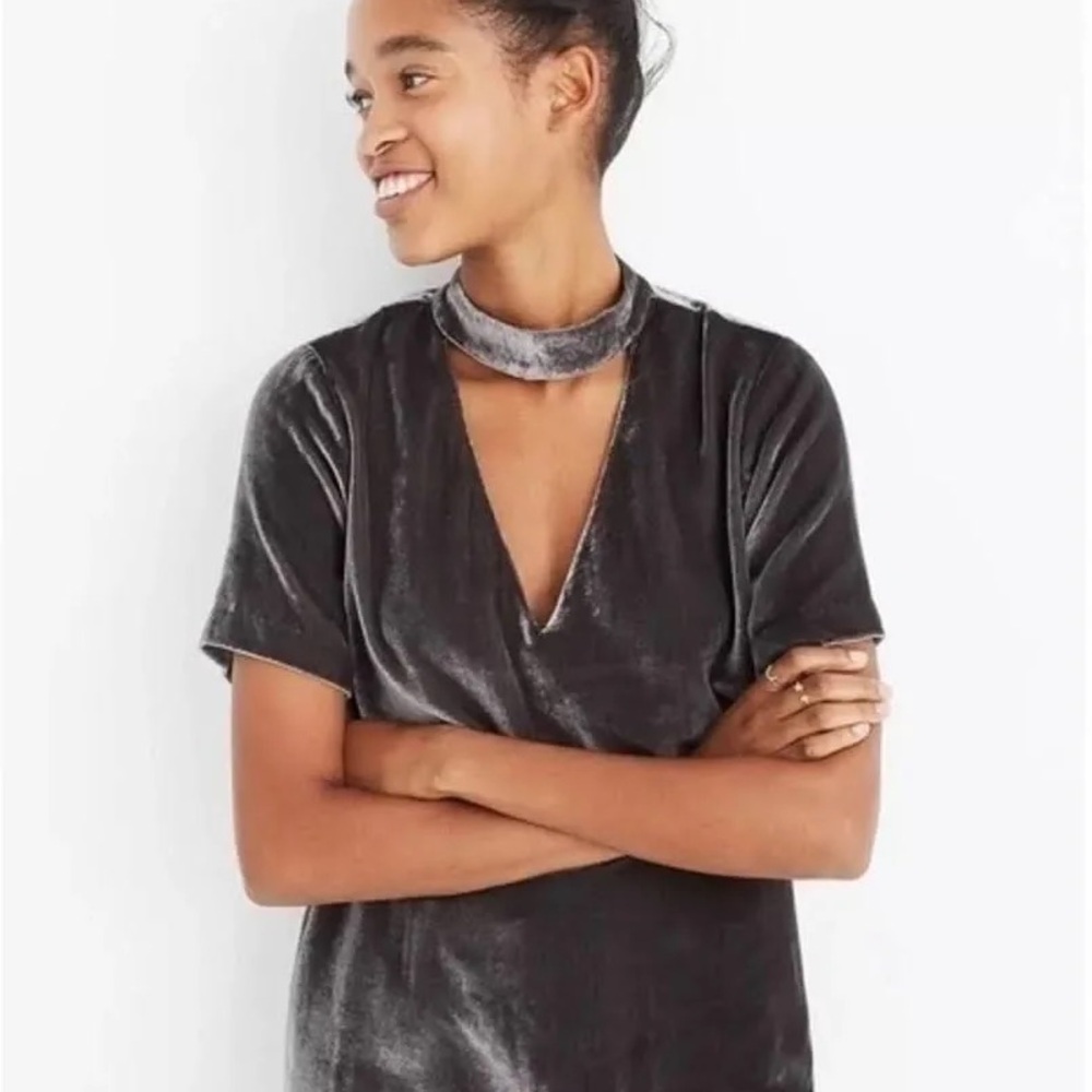 Madewell Velvet Choker Top NWT